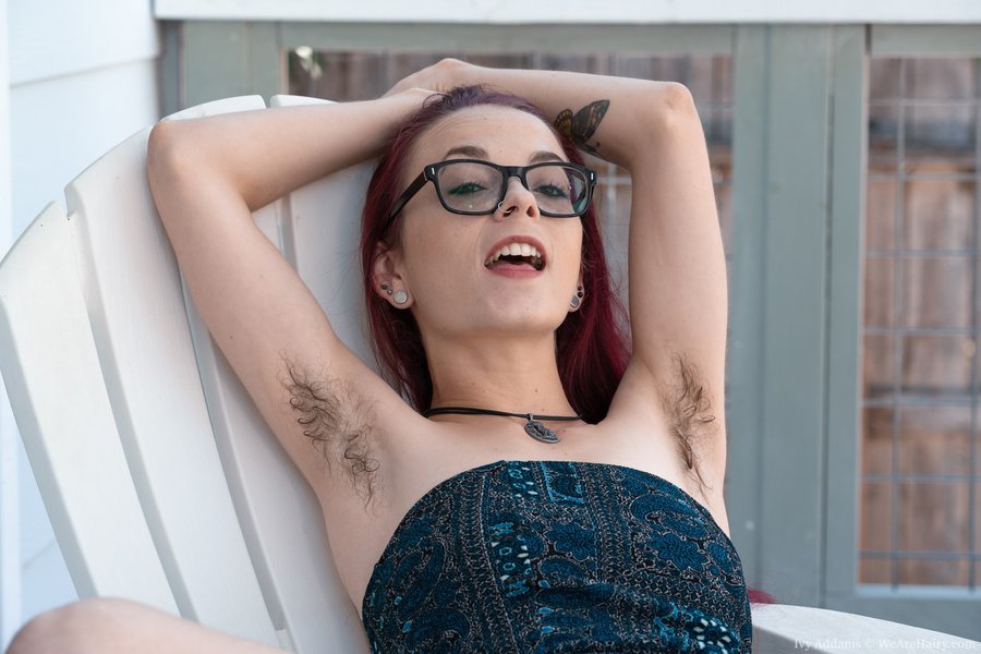 Ivy Addams Strips Naked On Her Outdoor Chair